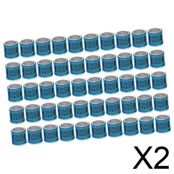 Anillos para patas de palomas,Anillos para aves Bandas para patas Anillos para patas de palomas,Banda de identificación numerada de 8 mm,Clips de etiquetas numéricas de aluminio