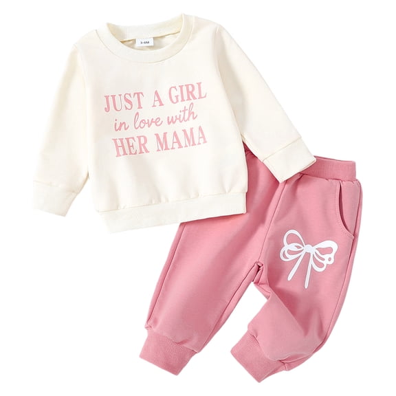 Hessimy Toddler Boys Girls Spring Summer Funny Cartoon Print 2Pcs Warm Long Sleeve Soft Cozy Sleepwear Pajamas, Funny Sleep Style(Pink,18-24 Months)