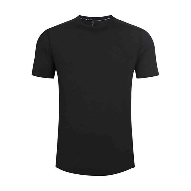 JMYHOAM Chemises pour Hommes Couleur Unie Extérieur Respirant Élastique Course Entraînement Entraînement Physique T-Shirt Manches Courtes Col Rond Haut