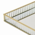 thumbnail image 5 of Veldra Gold Rectangular Fluted Glass Tray, 5 of 7
