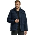 thumbnail image 2 of Ampake Men's Winter Coat Hooded Warm Thicken Jacket Windproof Outerwear Coat Blue S, 2 of 7