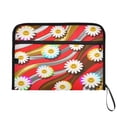 thumbnail image 7 of 13 Individual Pockets Organ Folder Waterproof A4 Size File Folder Home Work Office Categorized Storage File Manager Daisies on Coffee Collision Background, 7 of 7