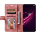 thumbnail image 2 of Funda tipo billetera para T-mobile Revvl 6 Pro 5g, funda protectora magnética de cuero con tapa a prueba de golpes con soporte para tarjeta de crédito y correa para la muñeca para T-mobile Revvl, 2 of 5