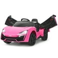 thumbnail image 5 of Costway 12V Kids Ride On Car 2.4G RC Electric Vehicle w/ Lights MP3 Openable Doors Pink, 5 of 10
