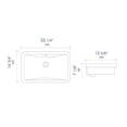 thumbnail image 2 of Pemberly Row Contemporary White 24" Rectangular Undermount Ceramic Sink, 2 of 5