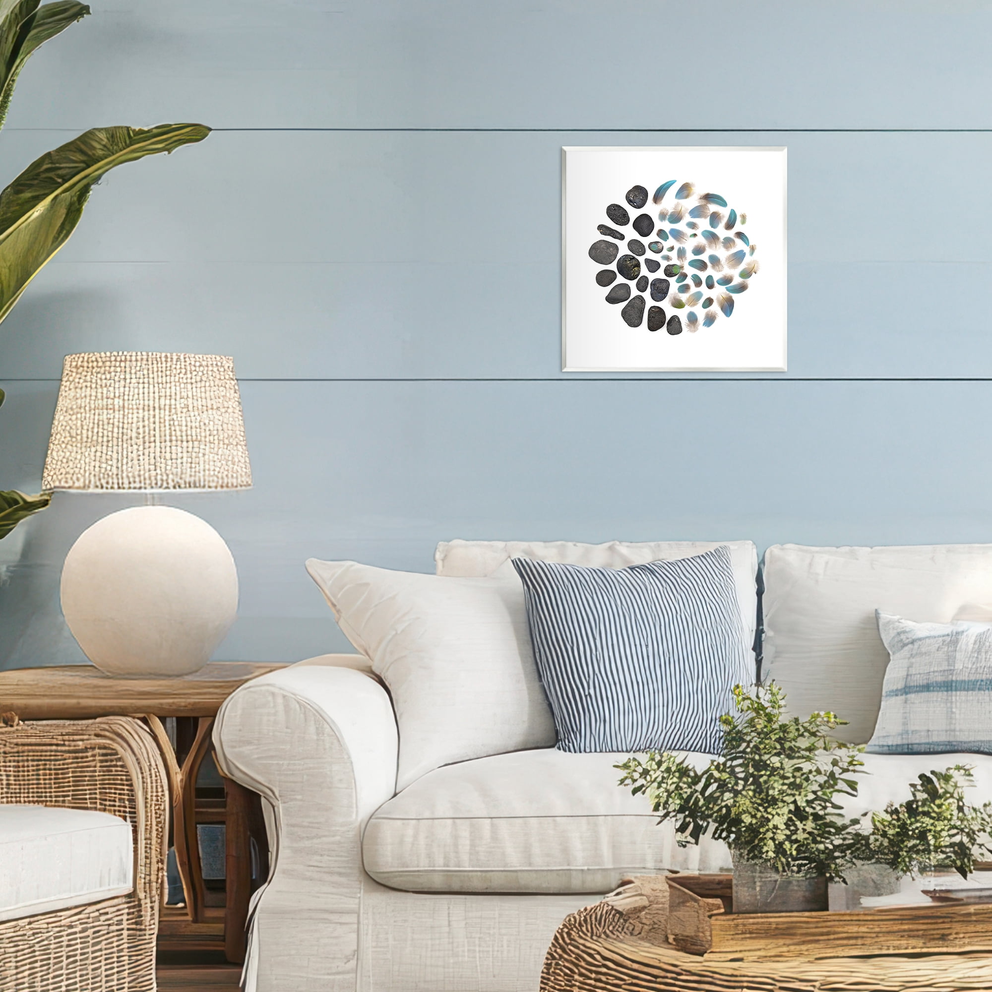Stupell Industries Feathers & Rocks Collection Wall Plaque Art, design by Beth Adoette