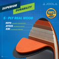 thumbnail image 5 of JOOLA Omega Strata - Table Tennis Racket with Flared Handle - Tournament Level Ping Pong Paddle with Riff 34 Table Tennis Rubber - Designed for Spin, 5 of 5