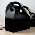thumbnail image 4 of Restaurantware Gable Gift Boxes 25 Count 9.5 x 5 x 5 Inches Paper Black Gift Boxes Greaseproof With Handles Party Favor Boxes Black Color, 4 of 11