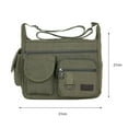 thumbnail image 2 of Yucurem Canvas Men Messenger Bag Large Casual Student Travel Shoulder Bags (Green), 2 of 6