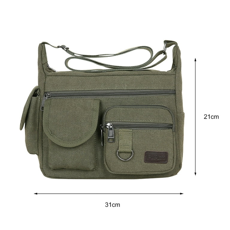 The Normandy - Large Rugged Canvas Tactical Messenger Bag for Men (Multiple  Colors)