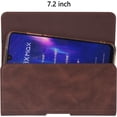 thumbnail image 3 of Large Cell Phone Holster PU Leather Pouch Belt Clip Case Holder for Motorola Moto G Power 5G 2024 G 2025 G Play 2023 G Stylus 5G 2022, Galaxy A05 A16 A14 A13 A03s A42 S25 Ultra,  (Brown, XL), 3 of 7