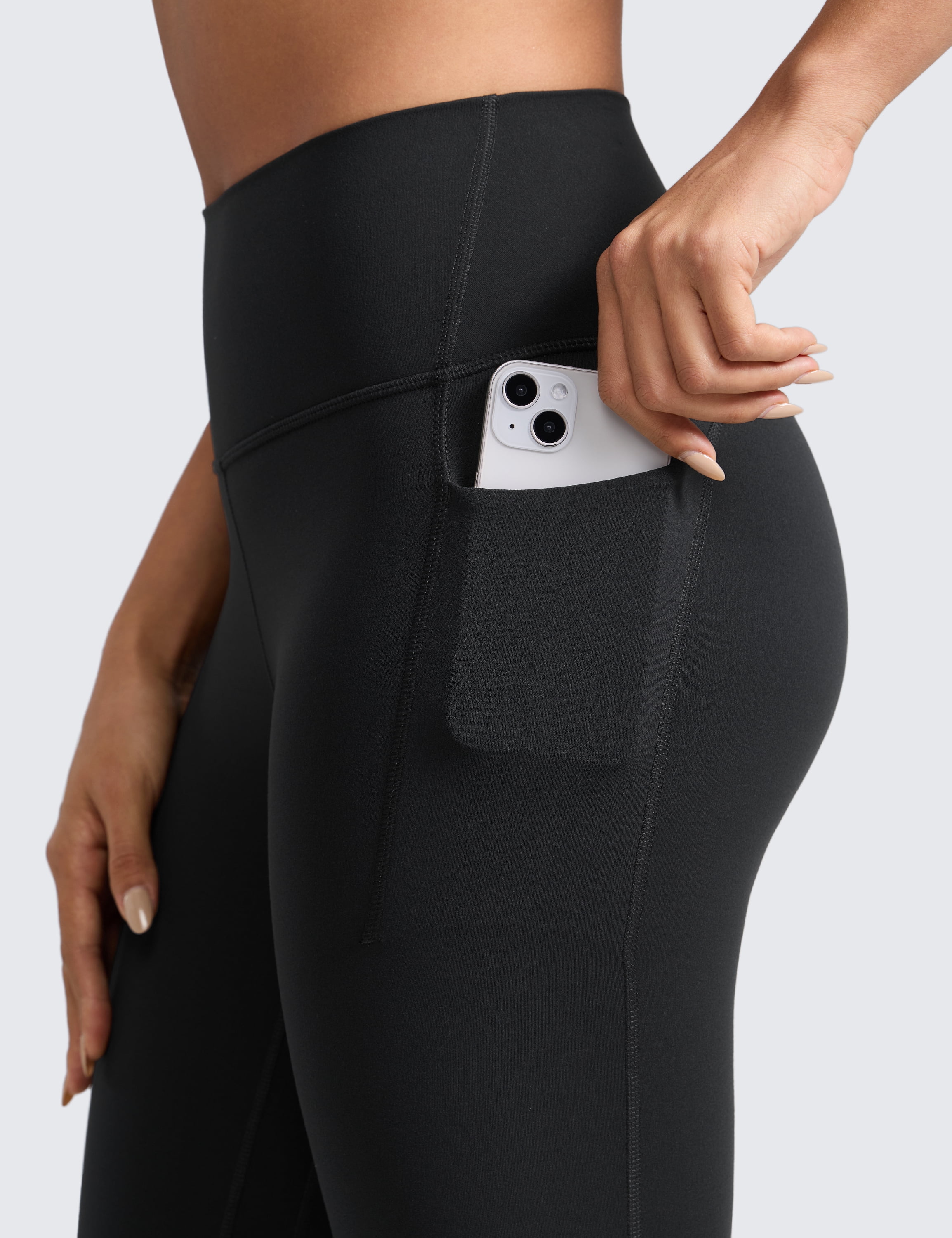 CRZ YOGA Butterlift Workout Leggings Pockets 25" High Waist Pilates Athletic Gym Womens Yoga Pants Buttery Soft