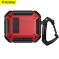 thumbnail image 1 of Étui pour Airpods Pro 2e Génération 2022, Étui Airpods Pro 2, Clip de Verrouillage Sécurisé, Coque de Protection Antichoc pour Airpods Pro 2, Noir Rouge pour Airpods 3 2021, 1 of 6