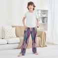 thumbnail image 6 of Boy's Pajama Pants Boys' Long Sleep Pants Children's Pajama Pants Loose Fitting Pajama Pants are Convenient to Put on and Take off XL Pink Leaves, 6 of 9