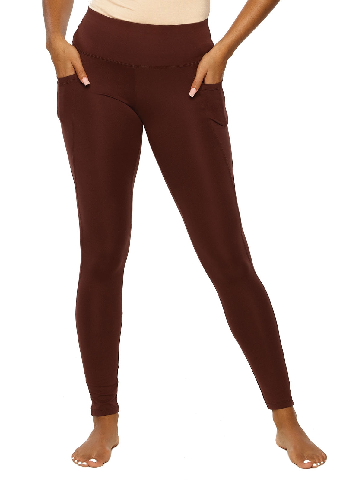 Felina | Athletic Pocket Legging | Yoga Pants | Lounge (Deep Mahogany,  Medium) - Walmart.com