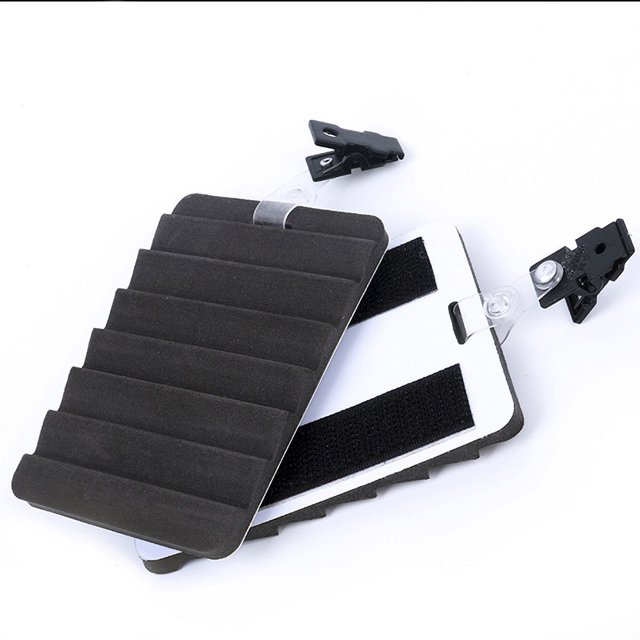 Placa colgante de cebo volador de espuma con gancho de lana con clip con hebilla retráctil, accesorios de pesca para llevar, accesorios de pesca pequeños.