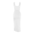 thumbnail image 6 of TMOYZQ Tank Dresses for Women's Scoop Neck Sleeveless Cut Out Midi Dress Bodycon Slim Fitted Midi Dresses with Slit, 6 of 9