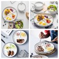 thumbnail image 4 of Ceramic Plate Divided Plate Dessert Salad Plate Dinner Plate Food Serving Plate, 4 of 4
