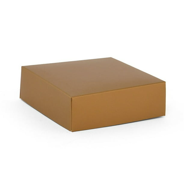 200ea 6 X 6 Gold Lux Fld Up Gift Box Lid By Paper Mart Walmart Com Walmart Com