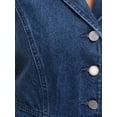 thumbnail image 5 of INSPIRE CHIC Women's Denim Mini Dress Sleeveless Button Down V Neck Summer Jean Dresses L Dark Blue, 5 of 6
