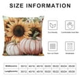 thumbnail image 5 of Patifu Sunflowers Pumpkins Harvest Home Furnishing Thanksgiving Day Pillowcase Short Plush Material 12x12in, 5 of 5