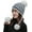 Beige, variant on PIKADINGNIS Warm Trendy Knit Bearies Women Winter Soft Thick Pom Pom Hat Slouchy Cap