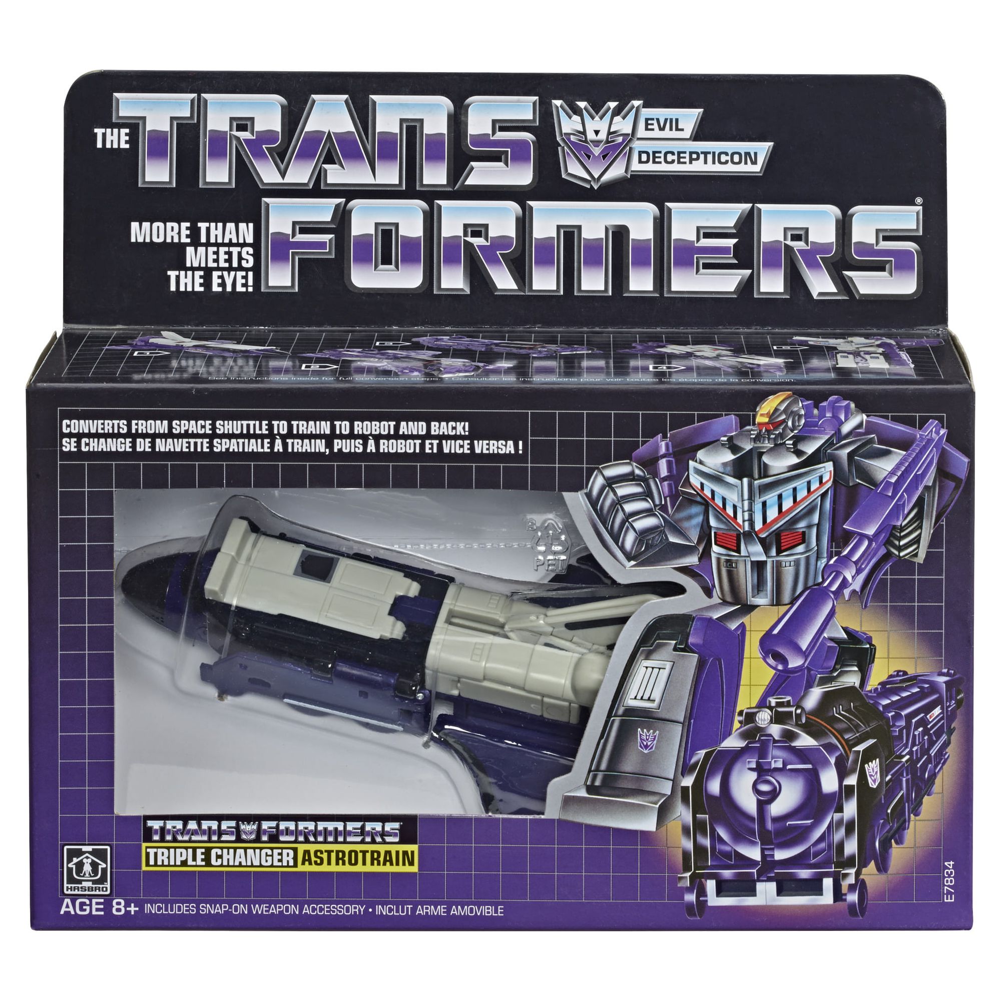 Transformers Toys Vintage G1 Astrotrain 4.5 Inch Action Figure Toy, Accessory - image 2 of 9