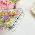 thumbnail image 4 of for iPhone 17 Pro Max Clear Case with Pressed Real Flower Design, Cute Colorful Floral Case Slim Soft TPU Shockproof Protective Women Girls Phone Cover for iPhone 17 Pro Max 6.9", Violet, 4 of 12
