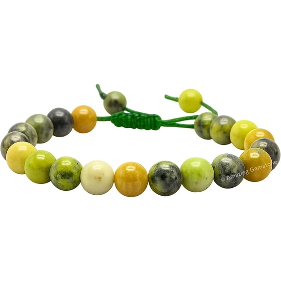 Chrysoprase Crystal Bracelet - 8mm Beaded Bracelet and Healing Stones
