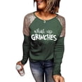thumbnail image 1 of T-Shirt de Baseball à Blocs de Couleur pour Femmes Noël Décontracté à Manches Longues, 1 of 1