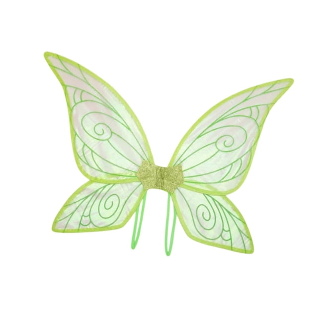 Ala de mariposa para niñas, fácil de poner, alas de ángel creativas para cumpleaños festivos Verde