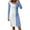 Blue, variant on Sngxgn Dresses for Women Front Tie Cap Sleeves V Neck Midi Bodycon Dress(Blue,M)