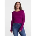 thumbnail image 2 of Scenario Women's and Women's Plus Rib Tee with Long Sleeves, Sizes XS-4X, 2 of 6