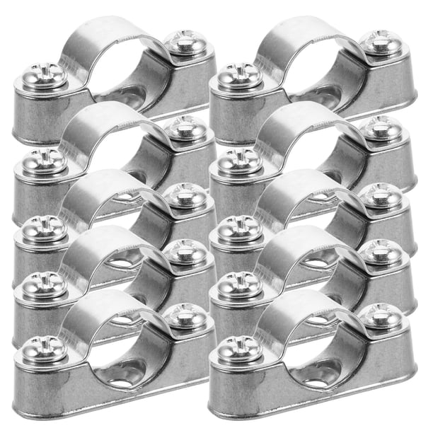 BESTYASH 10Ud Soportes De Tubo De Inoxidable Para Montaje En Pared Y Clip Fijo Para Tuberías Plata