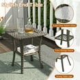 thumbnail image 5 of DREAMSIDEA 3PCS Outdoor Swivel Glider Sets, Patio Wicker Swivel Rocking Dining Set and Table, Grey, 5 of 8