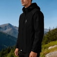 thumbnail image 4 of Ceisia Unisex Windproof Waterproof Hooded Rain Jacket Outdoor Hiking Camping Cycling Windbreaker Outerwear Black XXXL Gift, 4 of 7