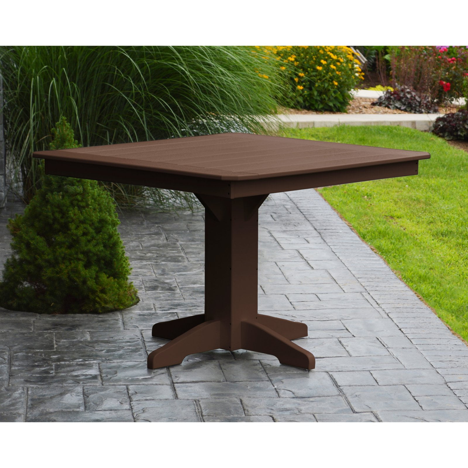 Radionic Hi Tech Newport Recycled Plastic Square Bar Height Patio Radionic Hi Tech Newport Recycled Plastic Square Bar Height Patio Table Com