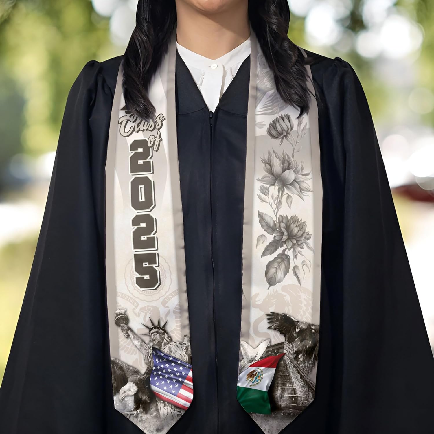 Mexican American Flag Graduation Stole class of 2025, Mexico Graduation  Sash, gift for senior - Walmart.com