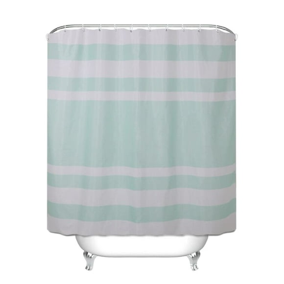 Cortina de Ducha Bearachild de Poliéster Textura Fina Impermeable y a Prueba de Moho Verde Claro 180 x 180 CM