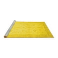 thumbnail image 2 of Ahgly Company Machine Washable Indoor Square Oriental Yellow Traditional Area Rugs, 6' Square, 2 of 4