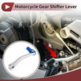 thumbnail image 2 of Folding Motorcycle Gear Shifter Lever for Yamaha TTR 50cc Aluminum Alloy Pedal Shift Lever Arm Siver Tone Blue Head, 2 of 6