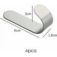 thumbnail image 2 of Gancho adhesivo de acero inoxidable MACHAO 4 piezas para toallas llaves antioxidante impermeable, 2 of 4