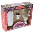thumbnail image 2 of Melissa & Doug Classic Wooden Bathroom - Tub, Sink, Toilet, Towel Rack Dollhouse Furniture, 4 Pieces, 2 of 2