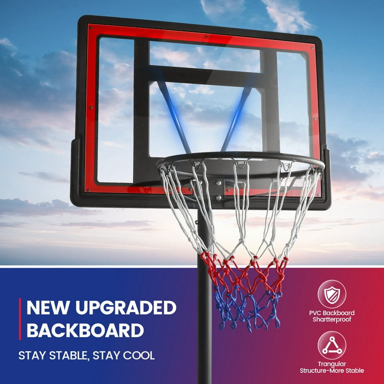 Basketball Hoop Portable Basketball Goal Basketball System 5.5ft -7.5ft  with 32 in Backboard – MARNUR