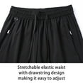 thumbnail image 6 of Fiaer,Oversized Waffle Stretch Pants for Women,Women's High Waist Quick Drying Lace up Sweatpants,Ladies Loose Fit Waterproof Breathable Trousers with 2 Pockets Black XXXXXXL, 6 of 7