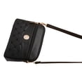 thumbnail image 3 of Otoño Invierno mujer bolso de hombro de cuero de PU patrones de amor bordados bolso de cubo de un solo hombro para uso diario viaje negro, 3 of 8