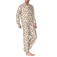 thumbnail image 2 of Naloa Colorful Autumn Men’s Pajamas Set - Long Sleeve Button Down Sleep Shirt and Pajama Bottoms Sleepwear Set-Large, 2 of 7