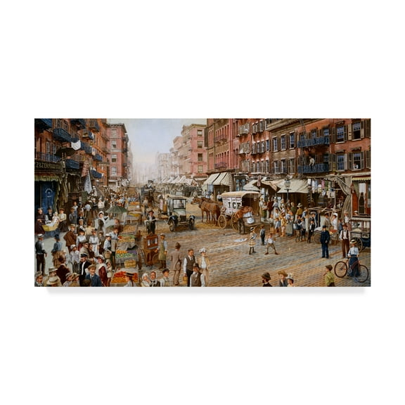 Trademark Fine Art 'The Street Merchants' Canvas Art by Les Ray