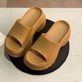 thumbnail image 2 of Platform Slides for Women, Platform Sandals Women Comfortable, Cute Flatform Beach Sandals,Fashion Platform Slippers for Women Slip On Open-Toe Sandals Indoor and Outdoor Use, 2 of 8