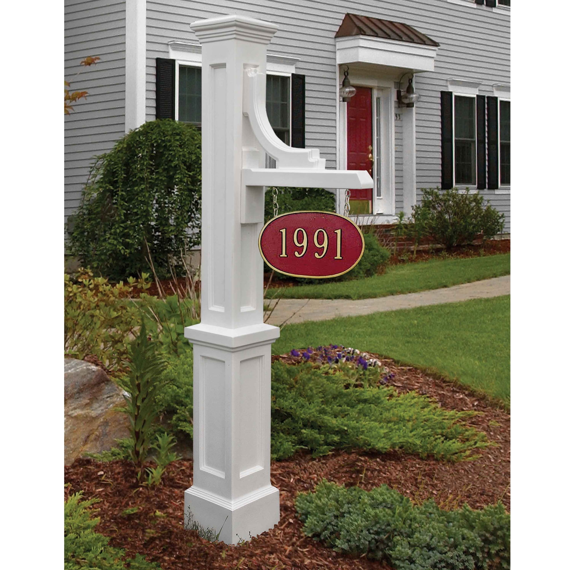 Woodhaven Address Sign Post Black by Mayne Inc